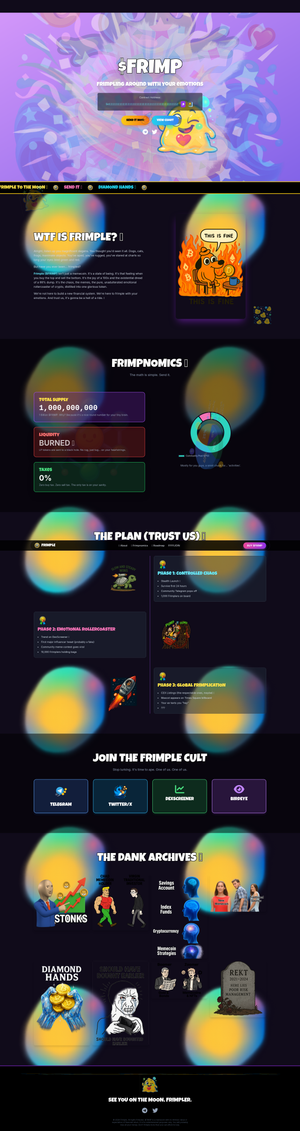 Frimple ($FRIMP) - Emotional Rollercoaster Memecoin Template