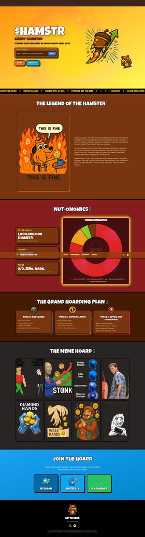 Angry Hamster ($HAMSTR) - Nutty Solana Memecoin